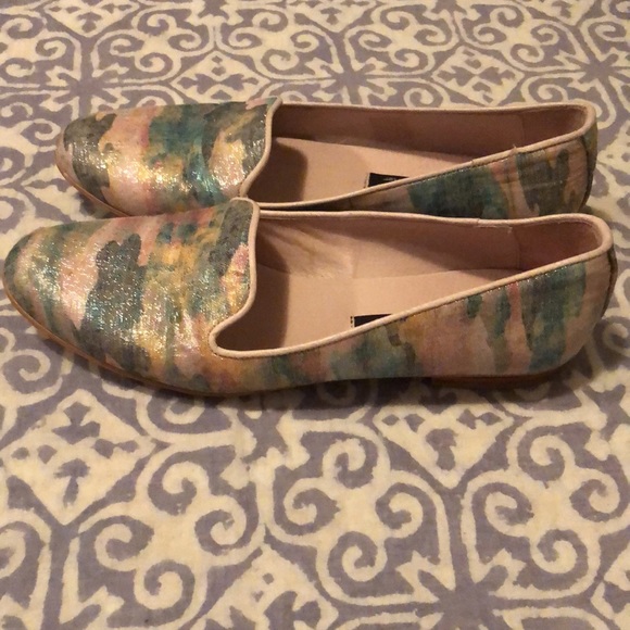 Miista Gorgeous Watercolour Sparkle Flats - Picture 3 of 6